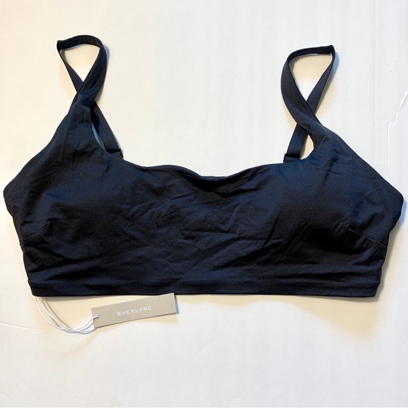 Everlane Women's NWT Black Square-Neck Bikini Top XL Bathing Suit Swim Beach - Picture 4 of 13